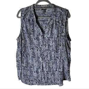Jones New York signature sleeveless mosaic dot top size XL